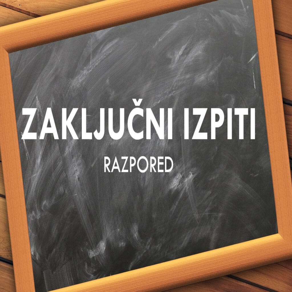 razpored ZAKLJUČNih IZPITov - ZIMSKI ROK