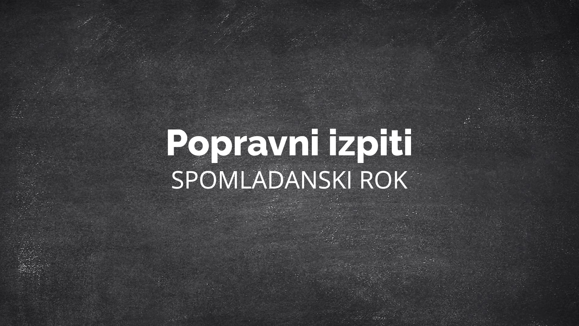 Spomladanski popravni izpiti