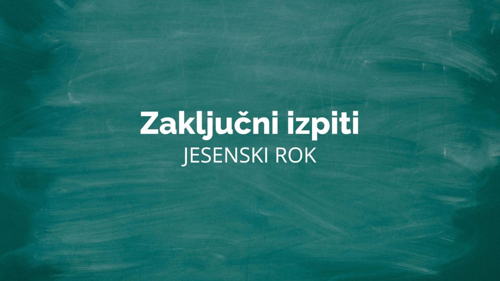 Jesenski rok zaključnih izpitov